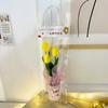 Balde de Abraço Tulipa PU Sintético Flor de Lã Fofa Abraço Bênção Presente Criativo Festival Feriado Presente Atacado