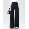 Pantalones de Pierna Ancha para Mujer, Nueva Tendencia de Primavera, Pantalones Casuales con Efecto de Caída, Pantalones Rectos Adelgazantes de Largo Hasta el Suelo en Blanco