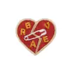 Etiqueta Bordada Original para Computadora Pegatinas de Bordado Corazón de Dibujos Animados Etiqueta de Tela en Inglés Parche Autoadhesivo Pegatinas Accesorios Accesorios Pegatinas de Tela