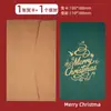Tarjeta de felicitación navideña con bronceado vintage Tarjeta de bendición de Nochebuena Sobre a juego Postal Tarjeta de felicitación estilo ins Venta al por mayor