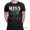 Talla europea transfronterizaCamiseta gráfica de banda clásica top KISS camiseta de hombre negro azul gris