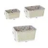 Cesta de Armazenamento Trançada de Rattan Sintético Sem Tampa Saco de Pano à Prova de Poeira Decoração Essencial para Quarto de Estudante Guarda-roupa da Sala de Estar Cesta de Armazenamento para Banheiro
