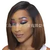 Peruca Europeia e Americana Feminina Peruca Curta Gradiente Lateral Peruca Multicor Média Longa Cabelo Cacheado Enrolado Cobertura de Cabelo