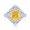 Lo más vendido de TikTok: Anillo Real con Piedras Preciosas de Corte Iridiscente, Diamante de Alto Carbono Ultra Brillante, Chapado en Oro Real, Estilo Vintage, Entrega en Transmisión en Vivo
