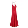 Ropa de Mujer 2026 Primavera Nuevo Estilo Europeo y Americano Moda Vestido Midi de Tirantes con Adorno de Piedras Preciosas 8372130