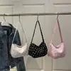 Bolso de Hombro tipo Bandolera de Gran Capacidad con Estampado de Lazo Estilo Coreano para Mujer, Nuevo de Moda Verano 2025, Fresco, Casual, para Llevar Debajo del Brazo