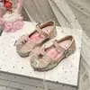 Zapatos Sencillos para Niñas Zapatos para Bebé Niña 2026 Nuevo Estilo Primavera/Otoño Zapatos de Cristal Lazo Zapatos Pequeños de Cuero para Actuación de Niños Medianos/Grandes