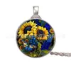 Collar de Gema de Tiempo Flor/Dragón/Tigre Bagua Taiji Collar con Colgante Nuevo Europeo y Americano Joyería