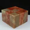 Selo Liso com Cabeça Plana, Pedra Vermelha Shoushan Zhejiang, Material de Pedra para Gravação de Selos, Gravação de Nome em Selo, Pedra para Selo de Tamanho Padrão