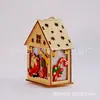 Decoração de Árvore de Natal LED Lâmpada Diodo Emissor de Luz Proteção Ambiental Pingente de Madeira Papai Noel Desenho Animado Decoração de Casa