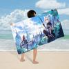 Toalla de Baño de Terciopelo de Doble Cara, Absorbente de Agua, Secado Rápido, con Estampado Infantil, Toalla de Dibujos Animados, Protector Solar Amazon Seaside, Toalla de Playa para Nadar
