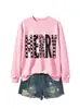 Amazon Wish Navidad nueva moda versátil para mujer sudadera alegre de cuadros lunares florales para exportación