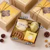 Set de regalo del Festival de Medio Otoño: Caja de regalo de jabón de osmanthus hecho a mano y pastel de luna, perfecta para regalos corporativos a empleados y clientes; también incluye un martillo de artemisa como regalo de salud y bienestar
