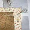 Tela de crepé de gasa de algodón de doble capa para ropa de bebé y niño, pijamas estampados con pequeñas flores, tela de hilo de algodón de doble capa
