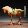 Caballo Tang Sancai Caballo Clásico Caballo de Cerámica Adornos de Caballo Seis Artesanías de Caballo Decoración de Sala de Estar Hogar Adornos Vintage