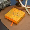 Caja de Cajón de Empaque de Papel para Joyería de Herencia Estilo Palacio, Caja Deslizable para Pulsera de Cuentas Budistas, Caja de Suspensión de PE Antioxidación