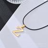 Collar de acero de titanio con 26 letras inglesas transfronterizo Europa y Estados Unidos cadena para suéter joyería versátil de tendencia no se desvanece