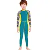 Traje de baño de una pieza nuevo y popular para niños, de manga larga, protección solar, secado rápido, para exteriores, snorkel, traje de baño contra medusas, tallas pequeñas y medianas para niños