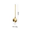 Cuchara de acero inoxidable 304 transfronteriza, cuchara redonda pequeña, cuchara para café, cuchara para mezclar miel, cucharadita pequeña dorada, cuchara de postre