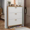 Gabinete de Zapatos Ultradelgado para Entrada del Hogar, Gabinete de Entrada de Pared abatible, Zapatero Estrecho para Sala de Estar de Apartamento Pequeño con Patas de Madera Maciza, Venta al por Mayor