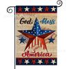 Bandera de Jardín para el Día de la Independencia Más Vendida de Amazon, Bandera Festiva Americana con Estampado de Estrellas y Rayas, Material de Lino, Bandera Decorativa para Exteriores