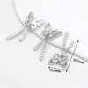 Colgante de Flor de Mariposa de Circonita de Alta Retención de Color Chapado en Cobre Pulsera Collar Accesorios Piezas de Joyería DIY D175