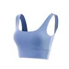 Sujetador deportivo de yoga de color sólido para mujer, ropa interior deportiva con tirantes anchos y almohadilla para el pecho, a prueba de golpes, nuevo