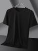 Camiseta de Manga Corta de Modal Seda de Hielo para Hombre Verano Delgada Secado Rápido Talla Grande Top para Hombre Casual Manga Corta Camiseta Base
