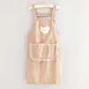 Delantal de Lona de Manga Larga de Moda Cocina Cocinar Uso en Casa Trabajo Catering Ropa de Trabajo Mujer Vendedor Ambulante Ropa Exterior Transpirable Resistente al Desgaste