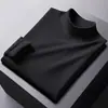 Camisetas Térmicas de Capa Base para Hombre y Mujer, Nuevo Estilo Otoño e Invierno, Cuello Medio, Tejido Cepillado, Manga Larga, Ropa Interior Cálida, Se Puede Usar como Ropa Exterior, Cuello Medio Alto