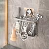 Caja de almacenamiento de palillos de acero inoxidable, jaula para palillos de cocina, jaula para palillos montada en la pared, soporte para cuchillos y cucharas para el hogar