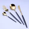 Spot hotel Comida Ocidental Português faca garfo colher de aço inoxidável conjunto restaurante criativo metal banhado a titânio Ocidental talheres