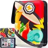 Amazon Custom Libro de Cartas Pokemon Bolsa de Cosméticos para Cartas Láser 9 Compartimentos Libro de Cartas de Cuero Eevee Libro de Cartas de Hojas Sueltas