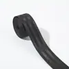 Venta al por mayor del fabricante Cinta de nailon de imitación negra Tejido trenzado Espesor Patrón de espiga Tejido denso Accesorios para equipaje y ropa Cinta de sujeción de 1-5 cm