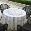 Toalha de mesa redonda de renda amarela francesa para mesa de jantar redonda grande de casa toalha de mesa decorativa toalha de cobertura externa toque de alta qualidade