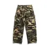 Pantalones Cargo Camuflaje para Calle al Aire Libre Rumei para Hombre, Otoño Sueltos Lavados Pierna Ancha Rectos Versátiles Casuales