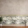 Paneles de pared autoadhesivos IXPE transfronterizos, moldura de pared corrugada gris, rollos de renovación de papel tapiz brillante, al por mayor