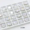Colar de Joias Dongzhou Cristal Pedra Redonda Flor Pontiaguda Costas Pontiagudas Strass Inlaid com Diamantes Acessórios DIY Strass de Vidro Customização