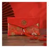 2025 Ano Novo Tecido Brocado Envelope Vermelho Saudações de Ano Novo Pacote de Ano Novo Ano do Dragão Funcionário da Empresa Bônus 10.000 Yuan Envelope Vermelho Chinoiserie