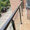 Poste de Corrimão para Guarda-Corpo de Varanda de Aço Inoxidável Poste de Tubo Quadrado para Escada de Vidro Posto para Projeto de Vila Furo para Vidro sem Furo