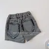 2026 Verano Nuevo Estilo Coreano de Moda para Niñas Shorts Casuales de Mezclilla Sueltos de Verano con Estampado de Corazón