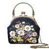 Novo saco de material diy artesanal do fabricante bordado TikTok carteira boca saco de ouro portátil de dupla utilização patchwork messenger bag