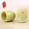 Taza de Té de Jade Verde Natural de Guizhou, Taza Recta de Jade Campo Azul, Taza Personal, Taza de Maestro, Taza de Jade Color Esmeralda, Copa de Vino de Jade