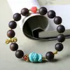 Pulsera al por mayor de auténtico agarwood blanco de Nha Trang vietnamita, de múltiples círculos para mujer, pulsera de cuentas de oración budistas Qi Nan