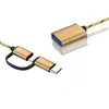 Adaptador OTG de interfaz USB a Type-C convertidor para unidad flash de teléfono móvil para computadora Apple MacBook Huawei