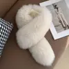 Novo Cachecol de Raposa com Pelo Dupla Face para Mulheres, Forro de Pelo de Coelho, Estilo Coreano Versátil para Outono e Inverno, Maoshenglong