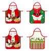 Delantal navideño al por mayor transfronterizo, delantal navideño, accesorios decorativos, delantal decorativo para empleado de restaurante, ropa de Papá Noel