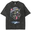 Camisetas Y2K Anime Lavadas para Homens Camisetas Curtas para Mulheres Adultas