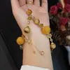 Cadenas para Teléfono Móvil al por Mayor, Cadena de Perlas con Colgante de Piedra Ojo de Tigre Natural y Cristal Rosa, Correa para Funda de Teléfono Móvil, Adorno de Muñeca Anti-Pérdida