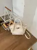 Bolso de Mano de Mimbre con Cordón Vintage para Mujer, Nuevo Modelo 2026, Superficie Suave, Bolso de Hombro Casual, Bolso Cruzado Simple